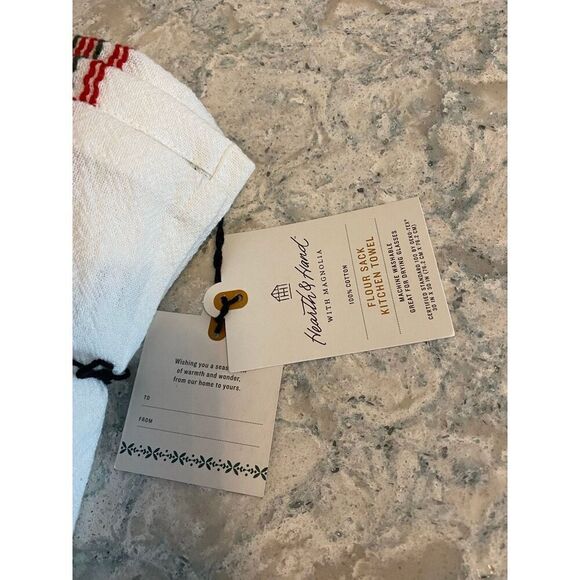 Hearth & Hand Magnolia Christmas Striped Kitchen Hand Towel - Picture 5 of 8